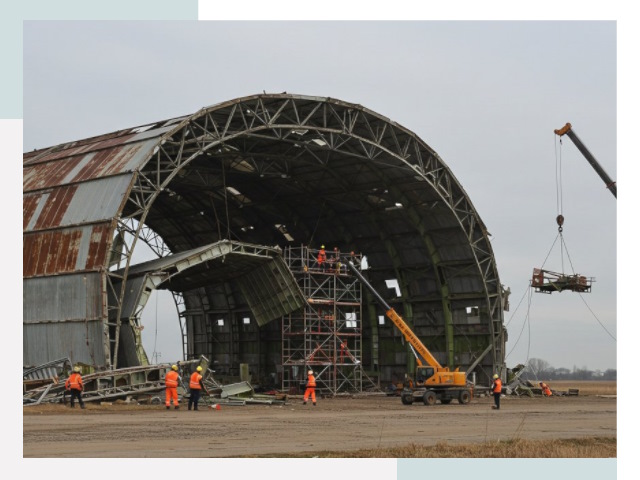 Демонтаж ангаров в Печоре