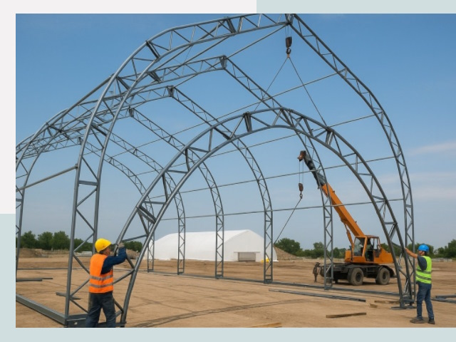 Монтаж ангаров в Печоре от 611 руб. - Надежно и быстро